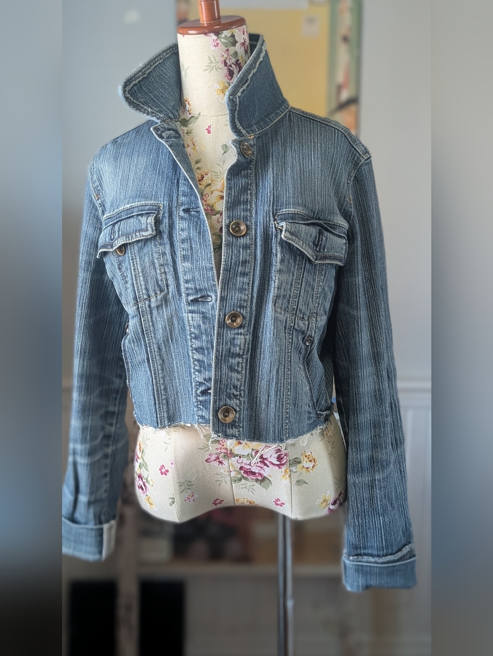 Mango Classic Blue Denim Jacket - Women
